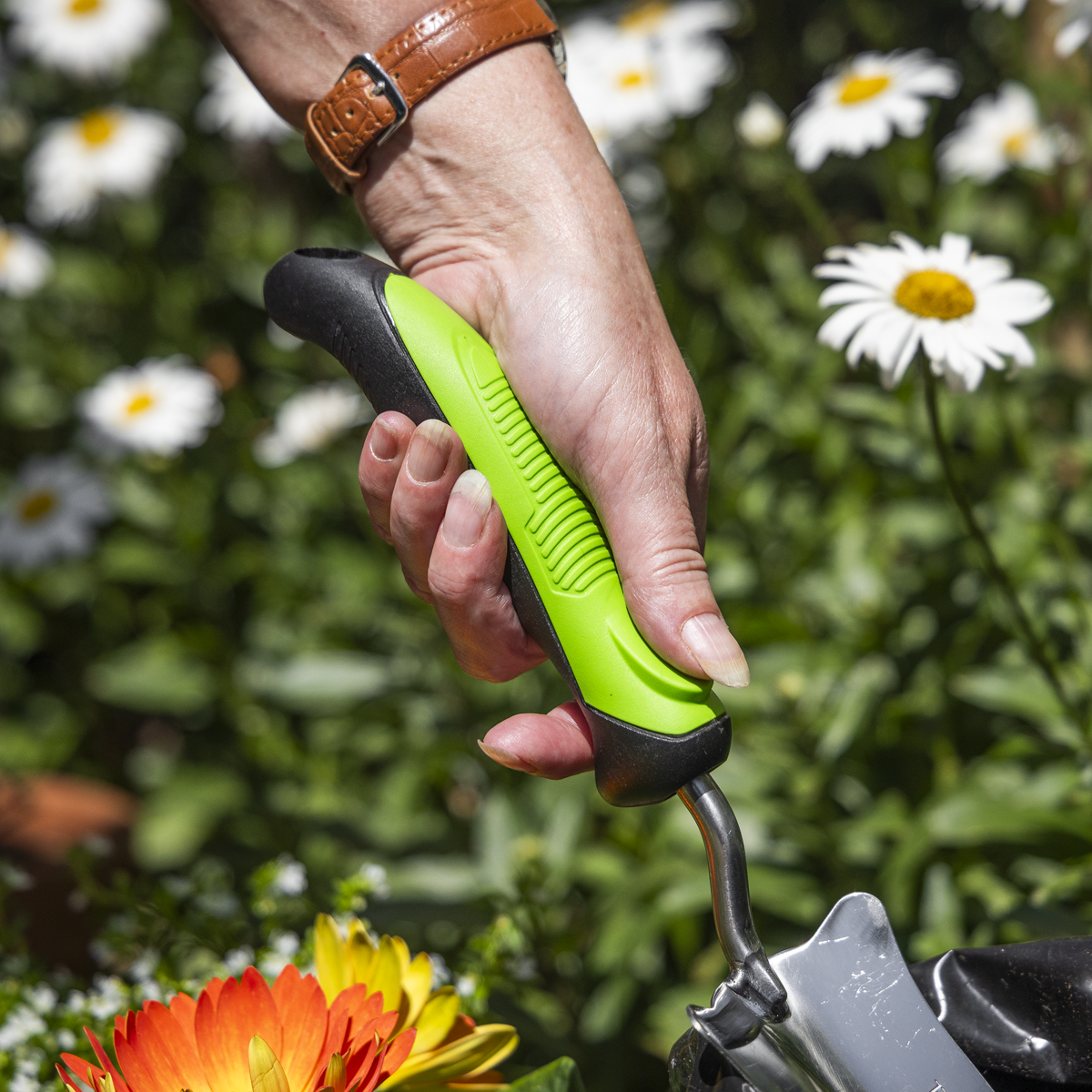 SwimLawn Hand Transplanter Stainless Steel Blade Depth Markings Soft Grip 340mm - Image 4