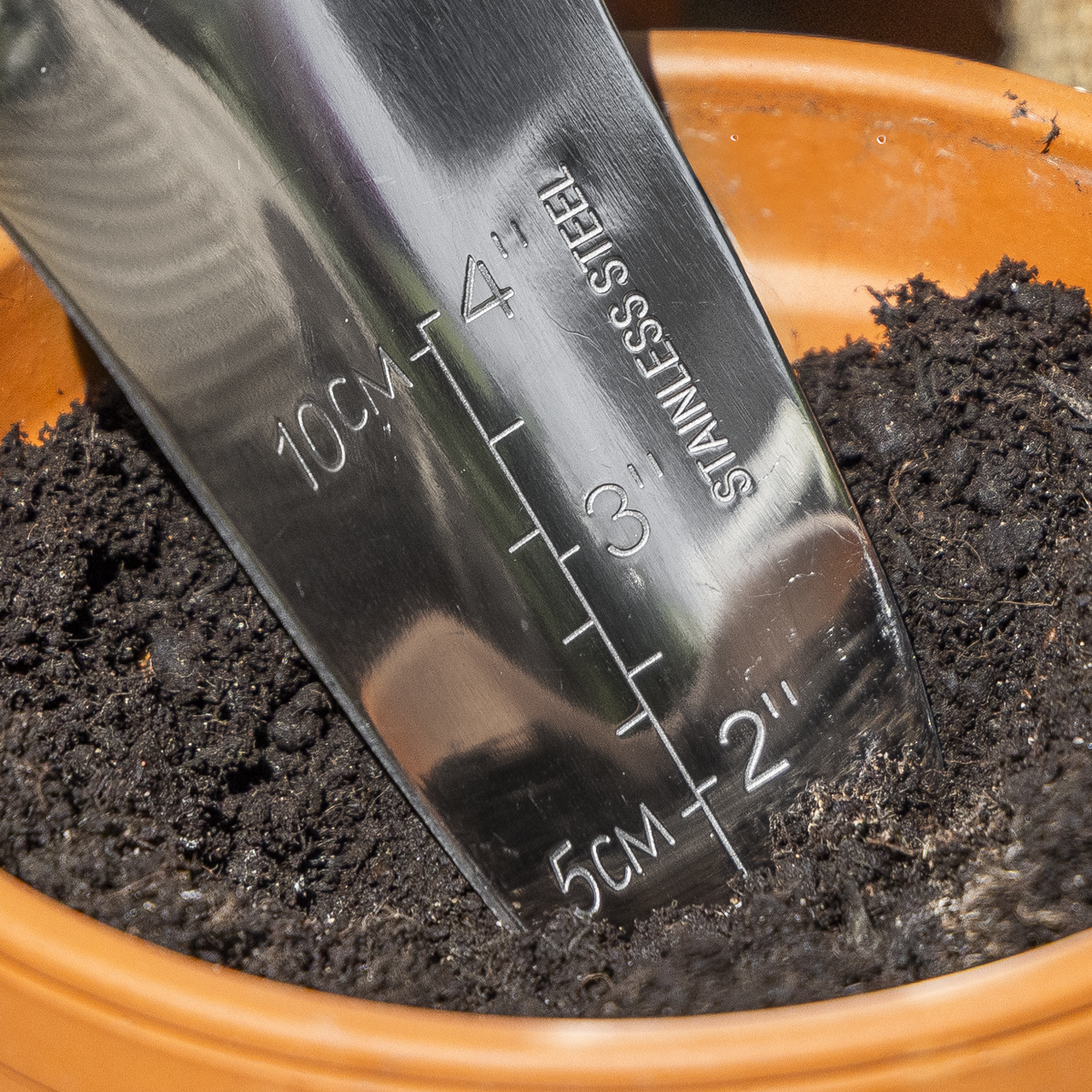 SwimLawn Hand Transplanter Stainless Steel Blade Depth Markings Soft Grip 340mm - Image 7