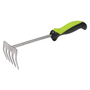 SwimLawn Hand Rake 5-Tine Stainless Steel Ergonomic Soft Grip 310mm