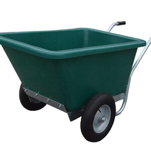 SwimLawn 250L Heavy Duty Twin Wheel Wheelbarrow Poly Tray Fixed Body